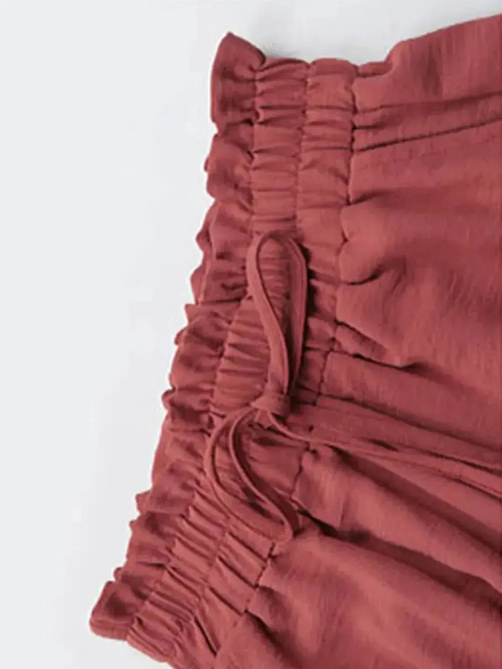 Perfee Frill Tied Wide Leg Pants - DaisyDrop 