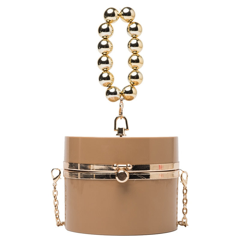 Diamond Acrylic Round Party Clutch Evening Bag