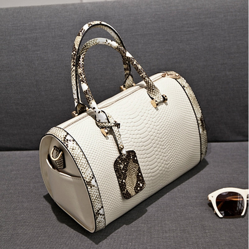 Super Quality Snake skin Leather Women Handbag