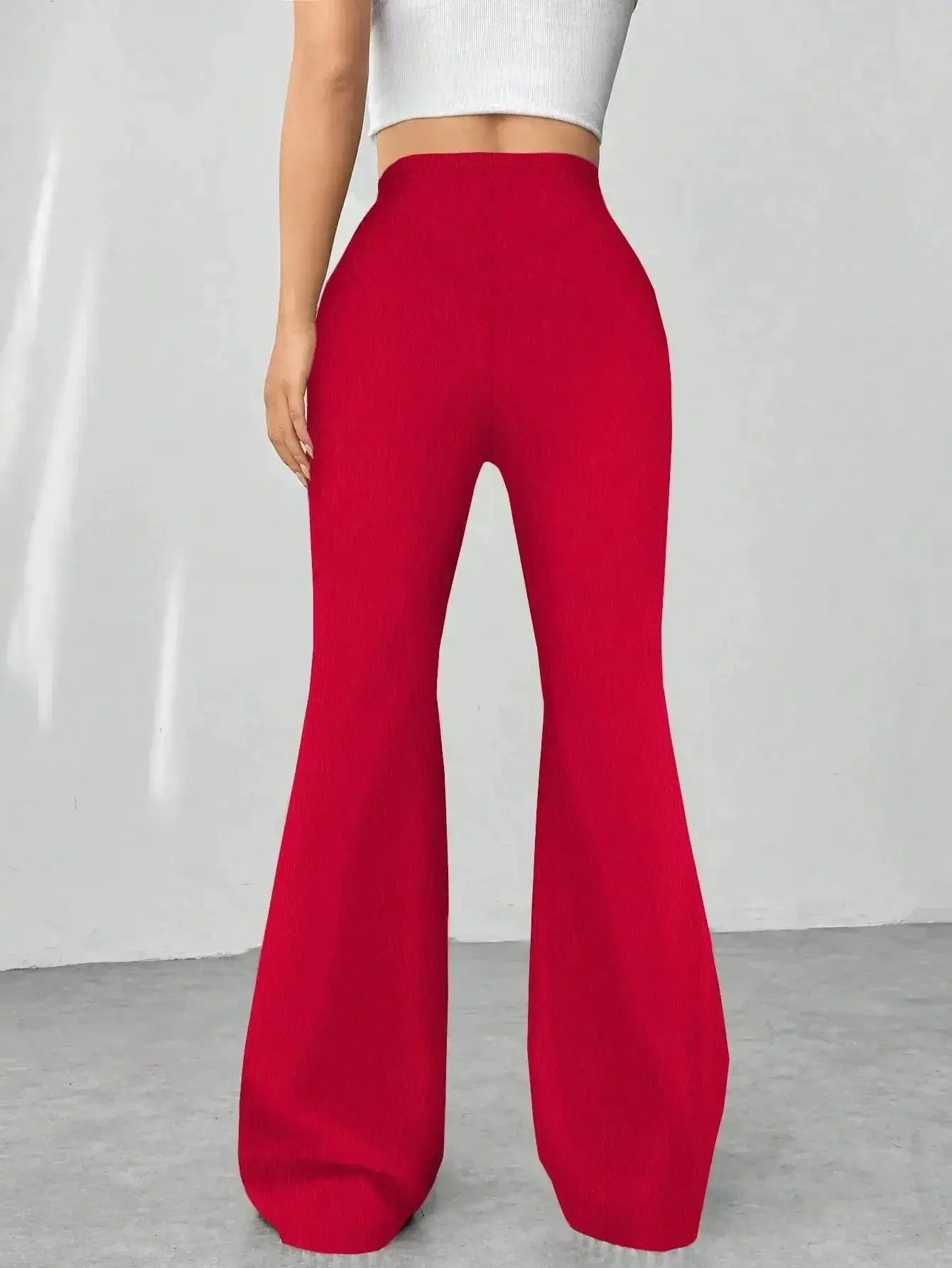 High Waisted Flare Pants - DaisyDrop 