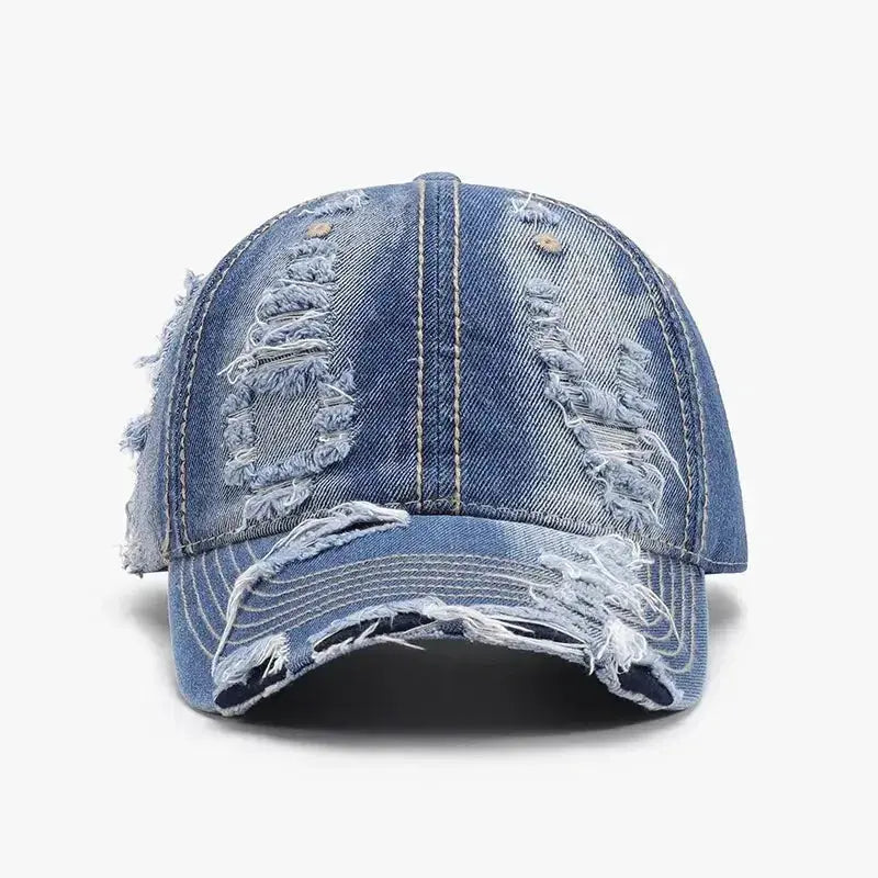 Distressed Adjustable Cotton Baseball Cap - DaisyDrop 