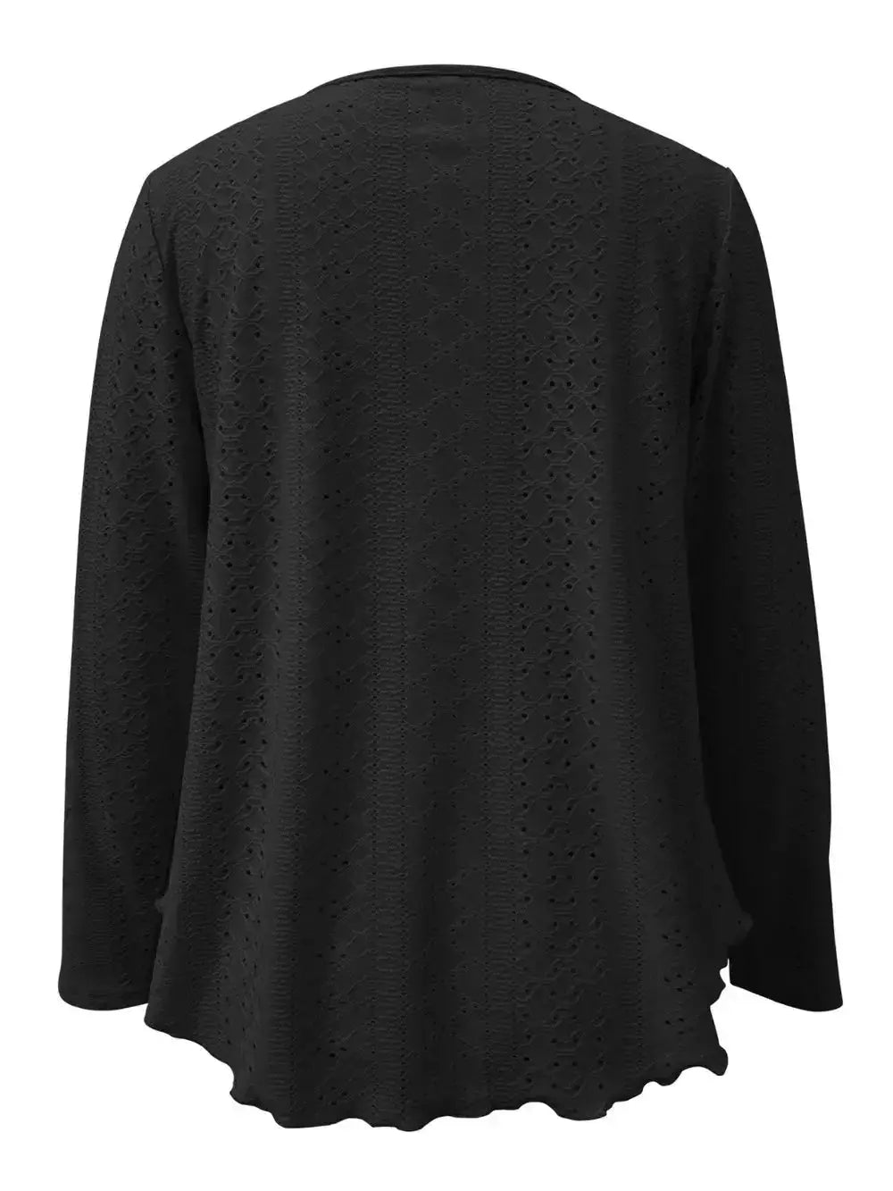 Eyelet Long Sleeve Blouse - DaisyDrop 