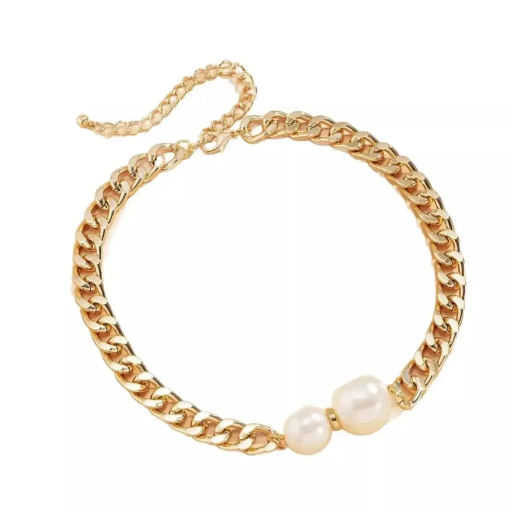 18K Gold-Plated Pearl Necklace - DaisyDrop 