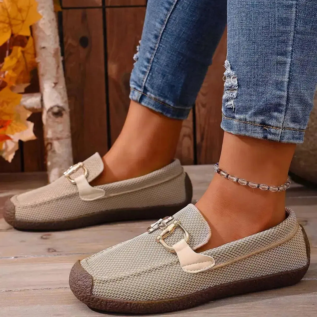 Round Toe Flat Slip-Ons - DaisyDrop 