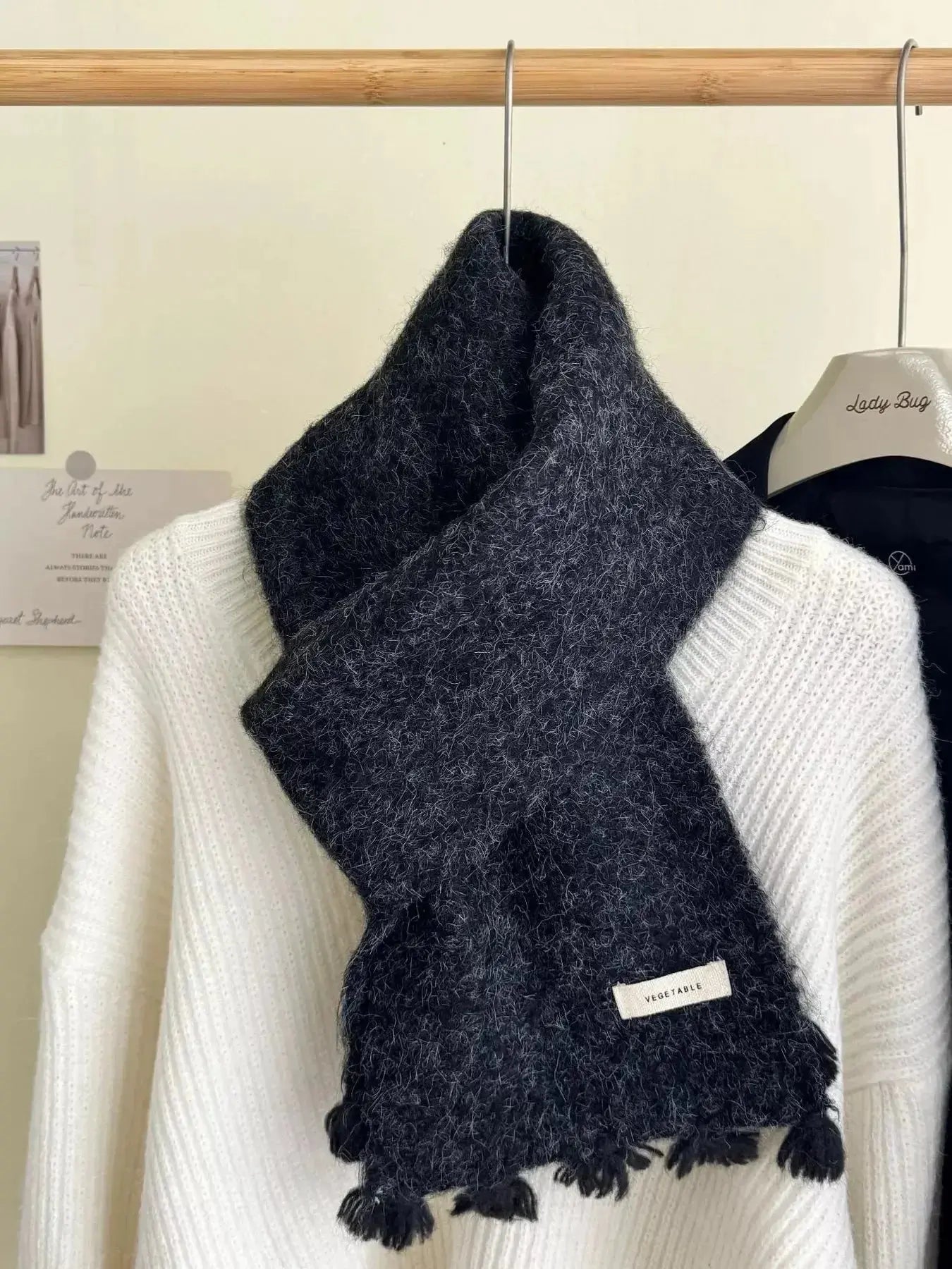 Tassel Knitted Scarf - DaisyDrop 