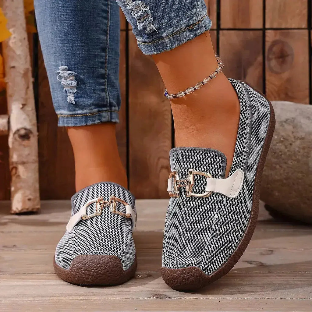 Round Toe Flat Slip-Ons - DaisyDrop 