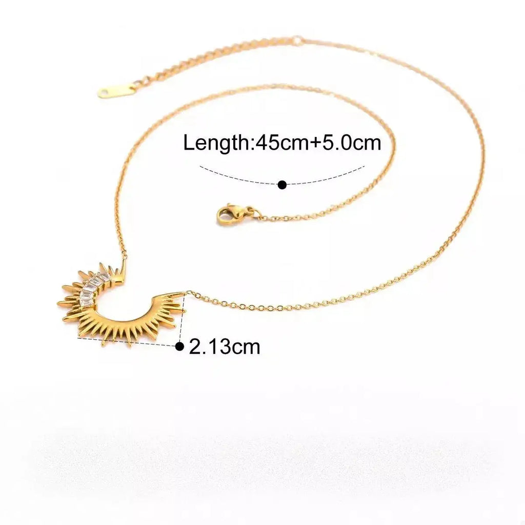 18K Gold-Plated Pendant Necklace - DaisyDrop 