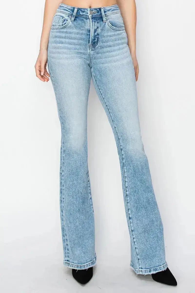 RISEN High Rise Bootcut Jeans - DaisyDrop 
