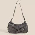 Fame Denim Belt Accent Shoulder Bag - DaisyDrop 