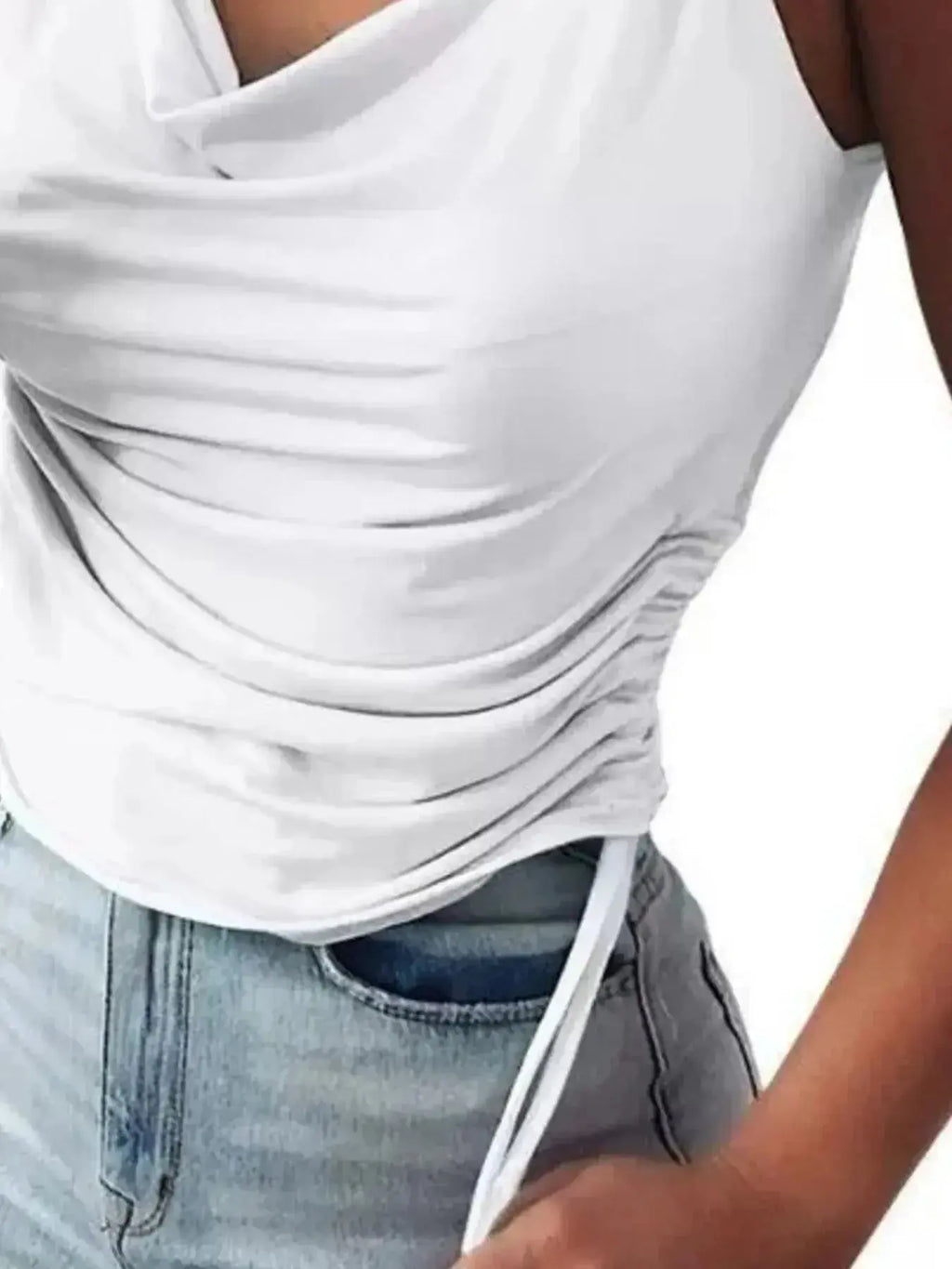 Side Drawstring Ruched Cami - DaisyDrop 
