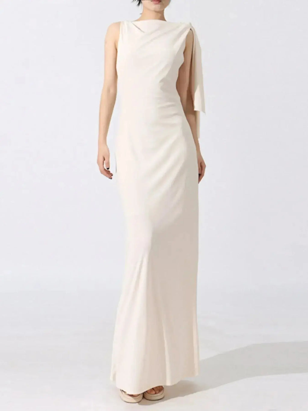Tie Shoulder Sleeveless Maxi Dress - DaisyDrop 