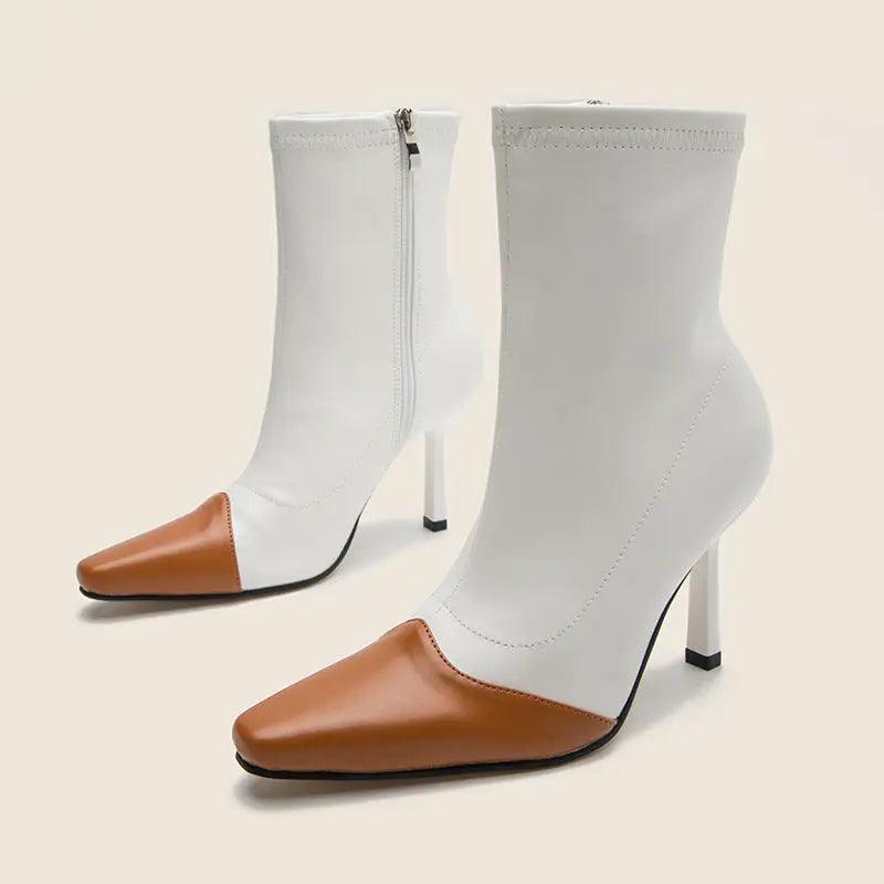 Medium Short Boots For Women Pointed toe eprolo