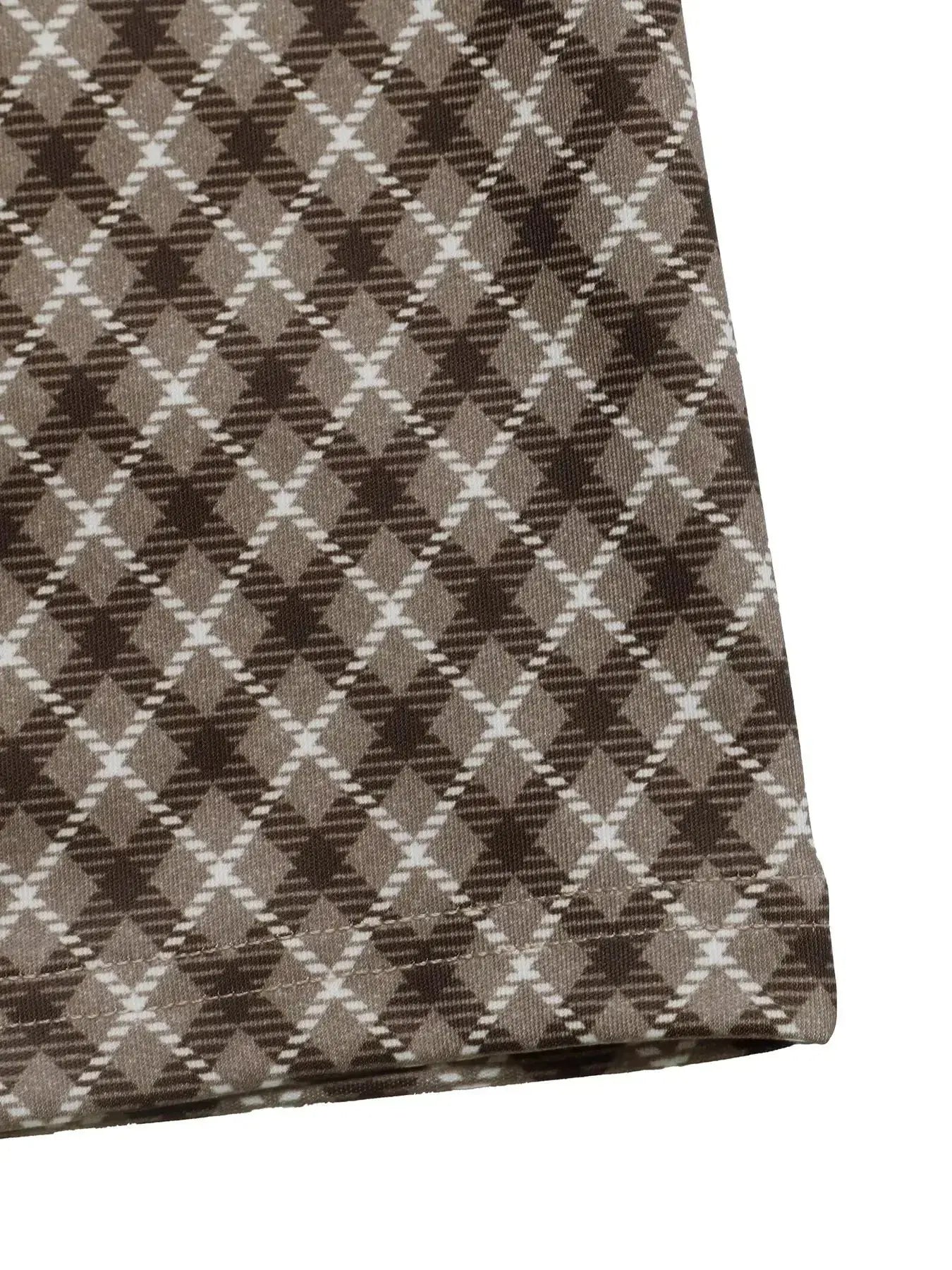 Plaid High-Waisted Wide Leg Pants - DaisyDrop 