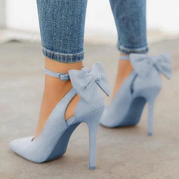 Women High Heels Brand Pumps Toe Buckle Strap Butterfly eprolo