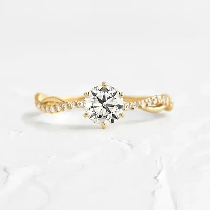 925 Sterling Silver Inlaid Zircon Ring - DaisyDrop 