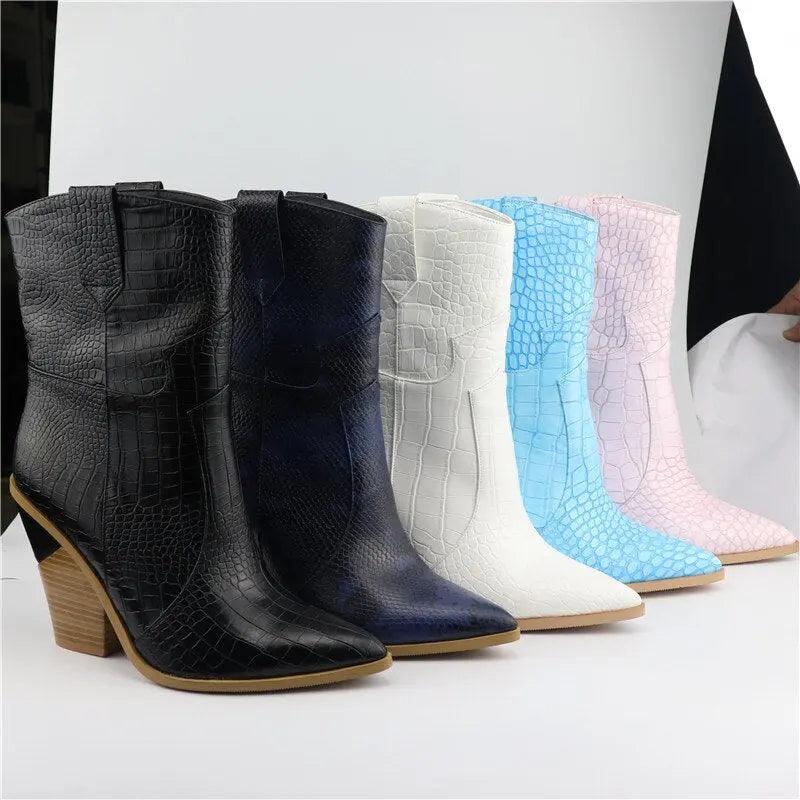 LUCY LEYTE New Stone grain Microfiber Leather women boots eprolo