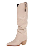 Embroidery Pointed Toe Western Cowboy Boots eprolo