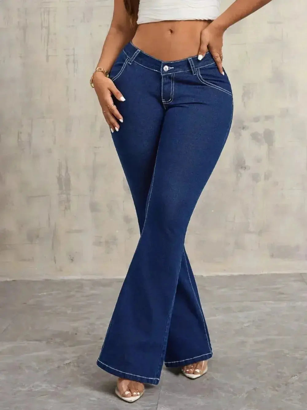 Flare Jeans with Pockets - DaisyDrop 