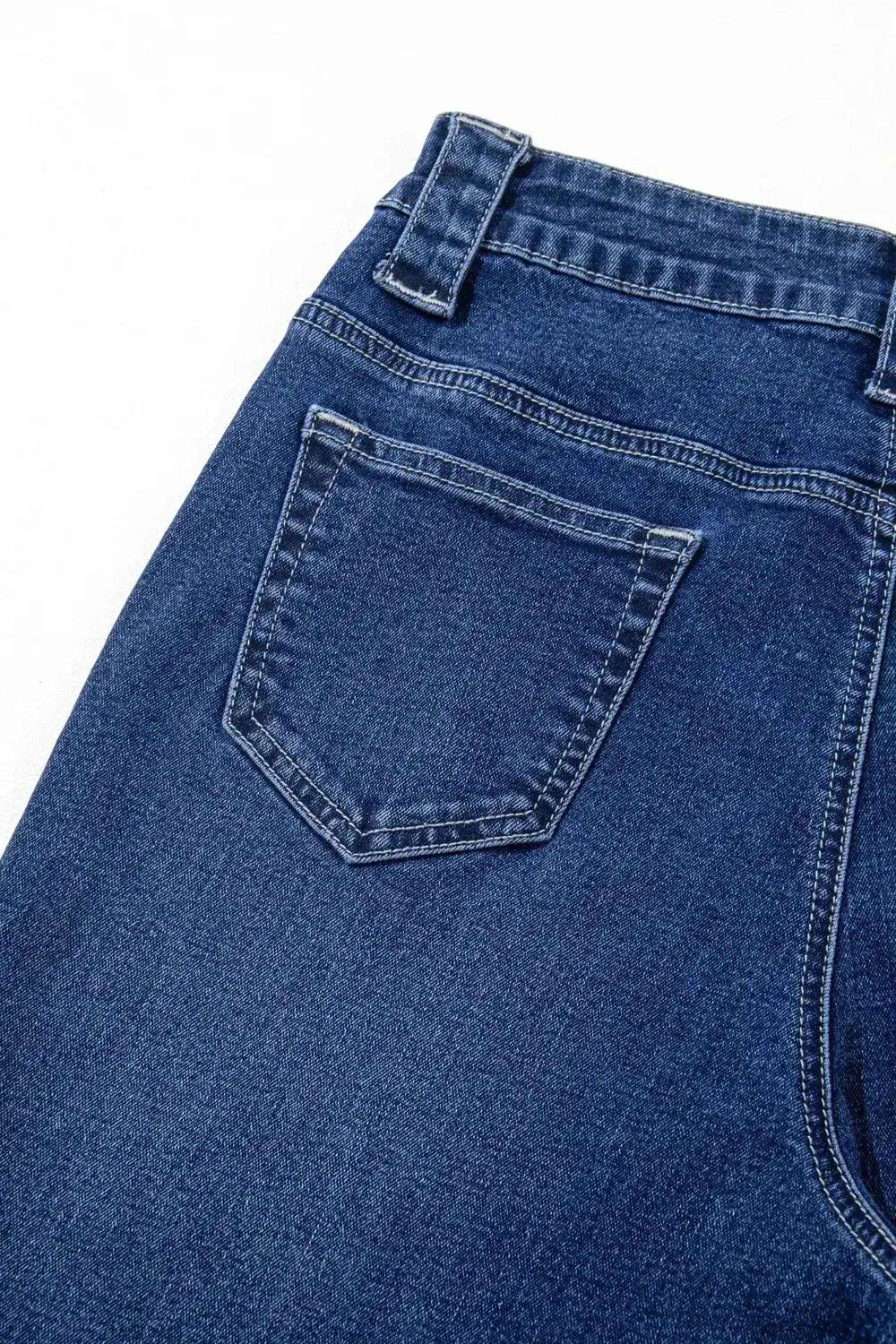 Wide Leg Pocketed High Waist Jeans - DaisyDrop 