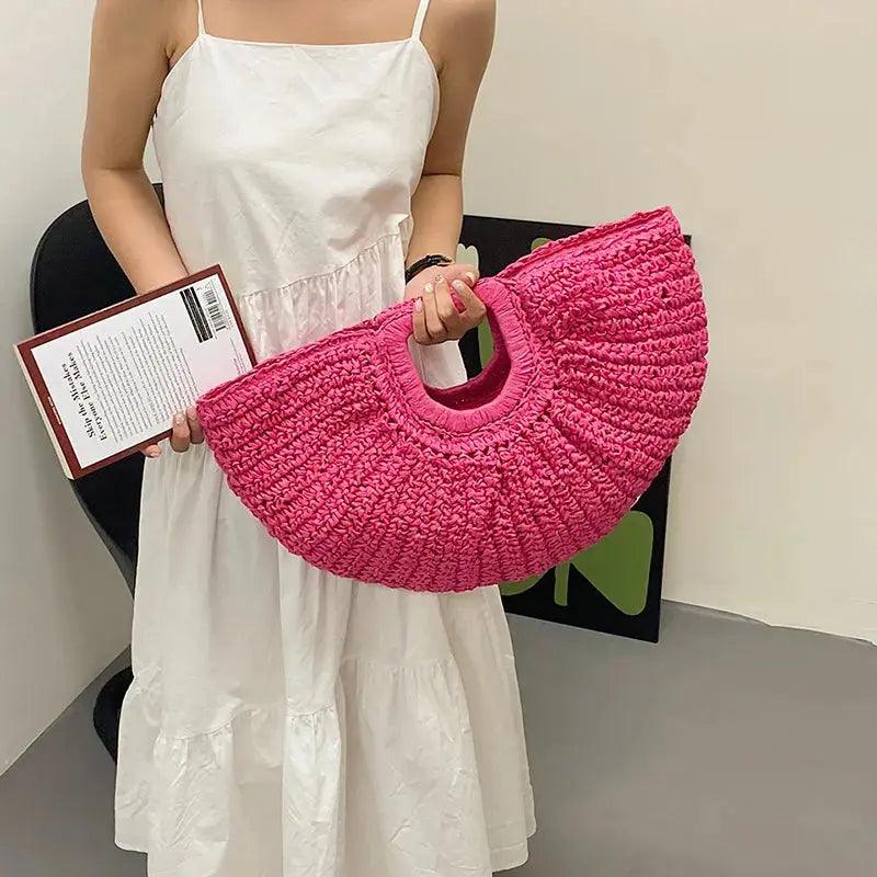 Woven bag for women large capacity grass woven bag summer niche vacation beach handbag eprolo