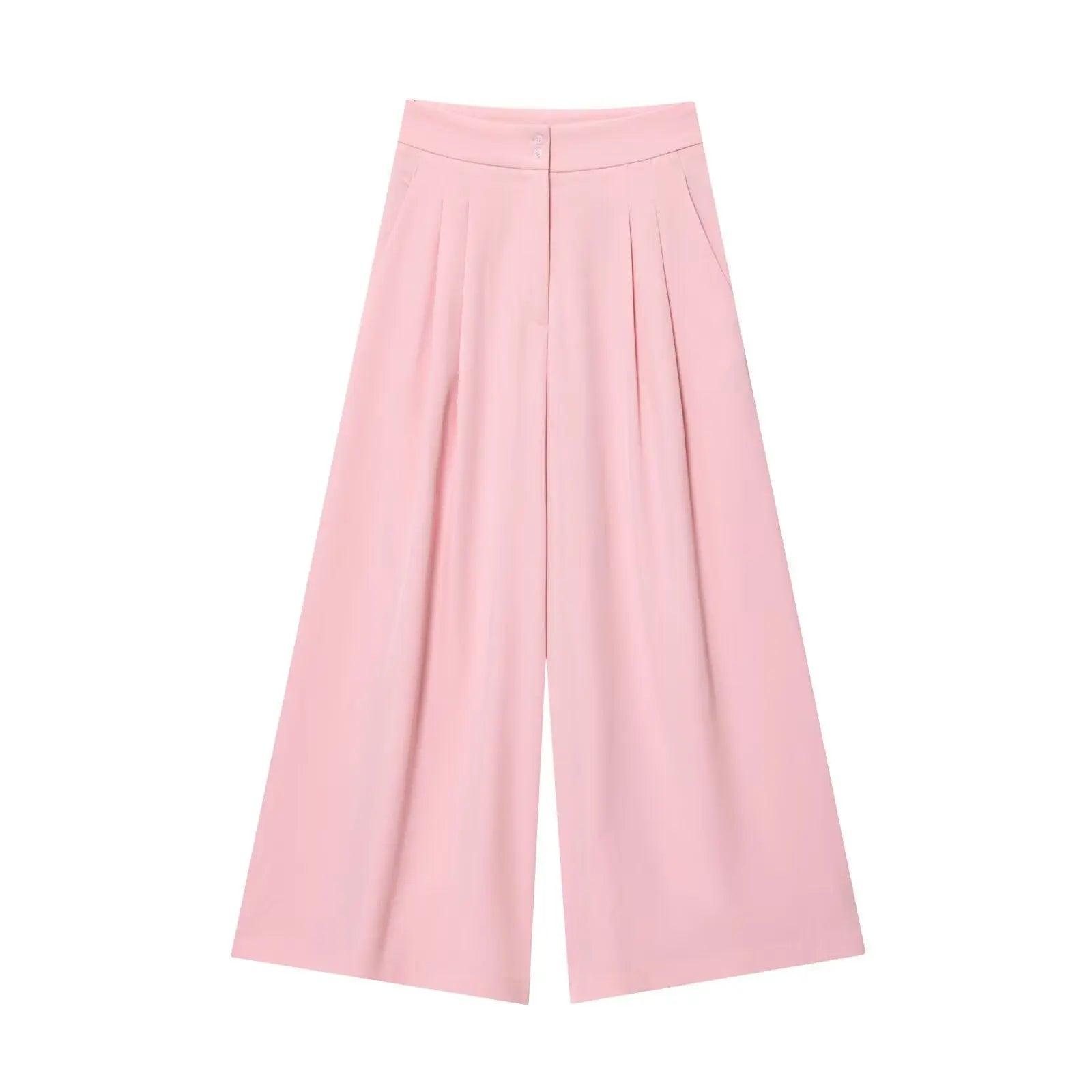 Bow tie tied top+blended pants set eprolo