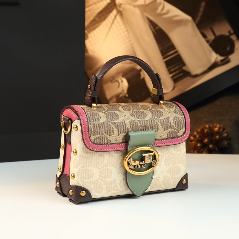 Mini Leather Small Square Bag for Women