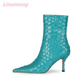 Autumn Brand Design Women Bling Boots Pointed Toe