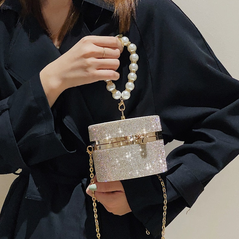 Diamond Acrylic Round Party Clutch Evening Bag