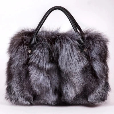 Luxury Real Fox Fur Women Handbags