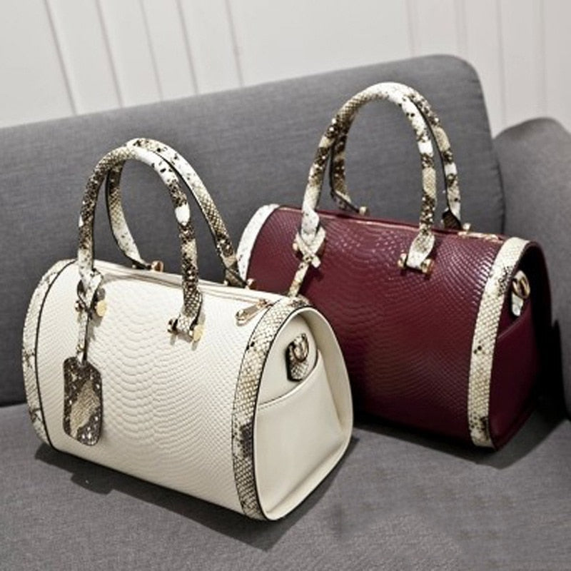 Super Quality Snake skin Leather Women Handbag