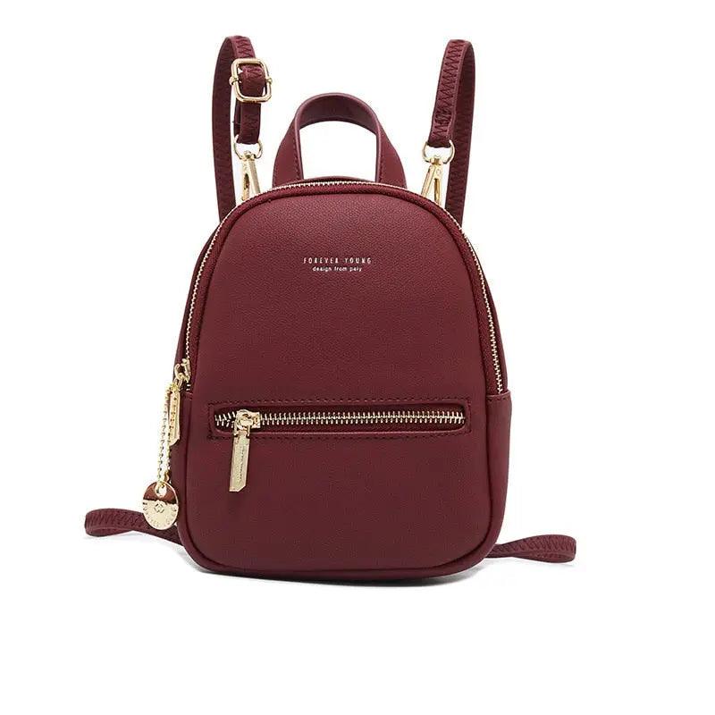 Forever Young Designer Women Backpack Mini Soft Touch Leather Backpack eprolo