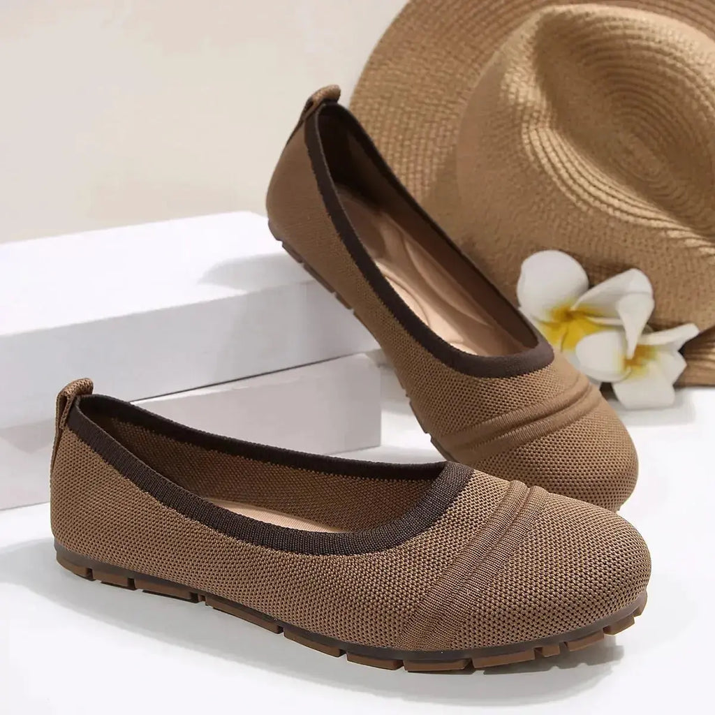 Round Toe Flat Slip-Ons - DaisyDrop 