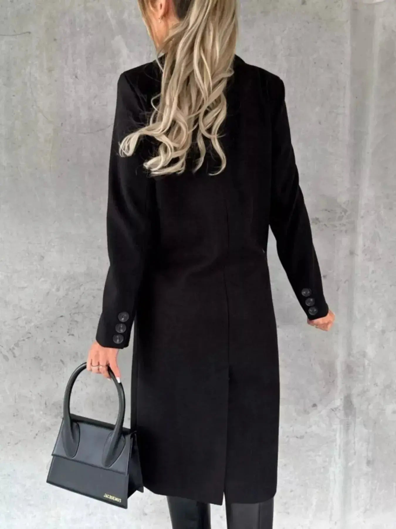 Double-Breasted Longline Coat - DaisyDrop 