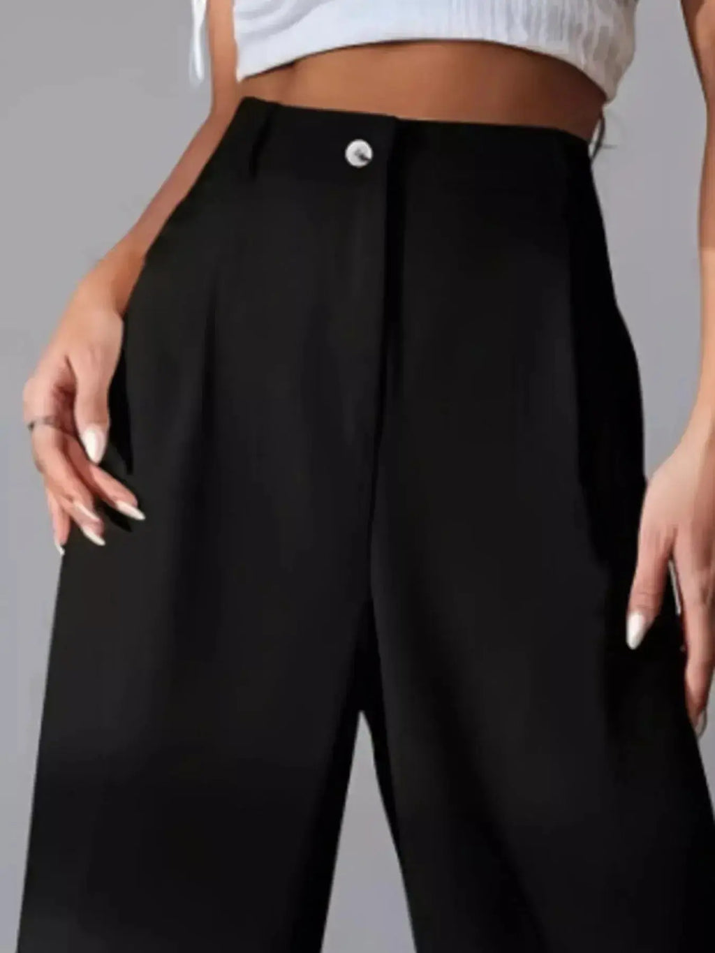 Wide Leg Pleated Pants - DaisyDrop 