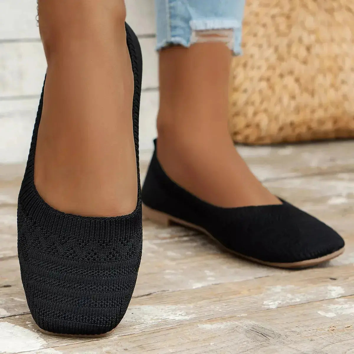 Square Toe Slip-Ons - DaisyDrop 