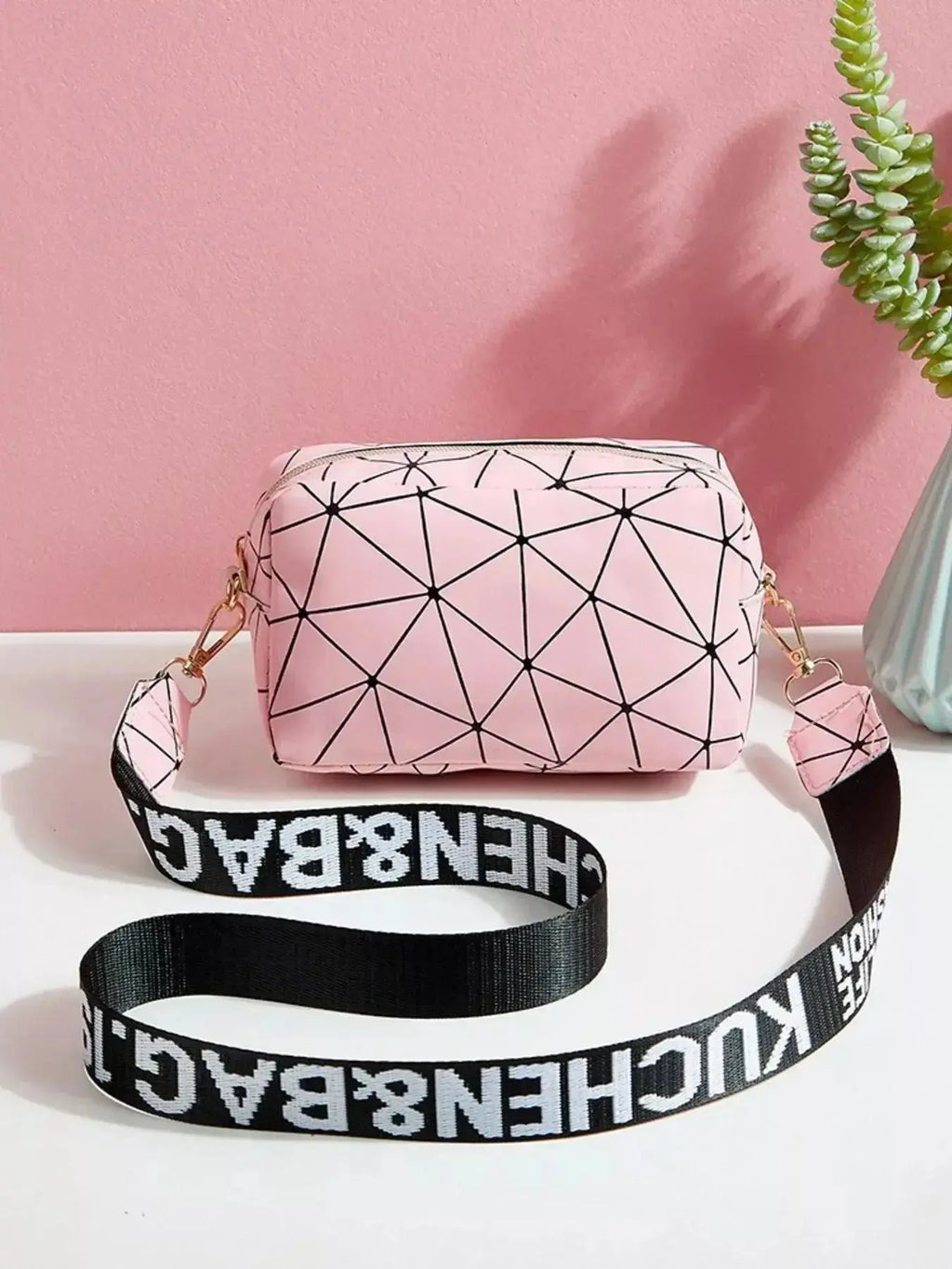 Geometric Pattern Crossbody Bag - DaisyDrop 