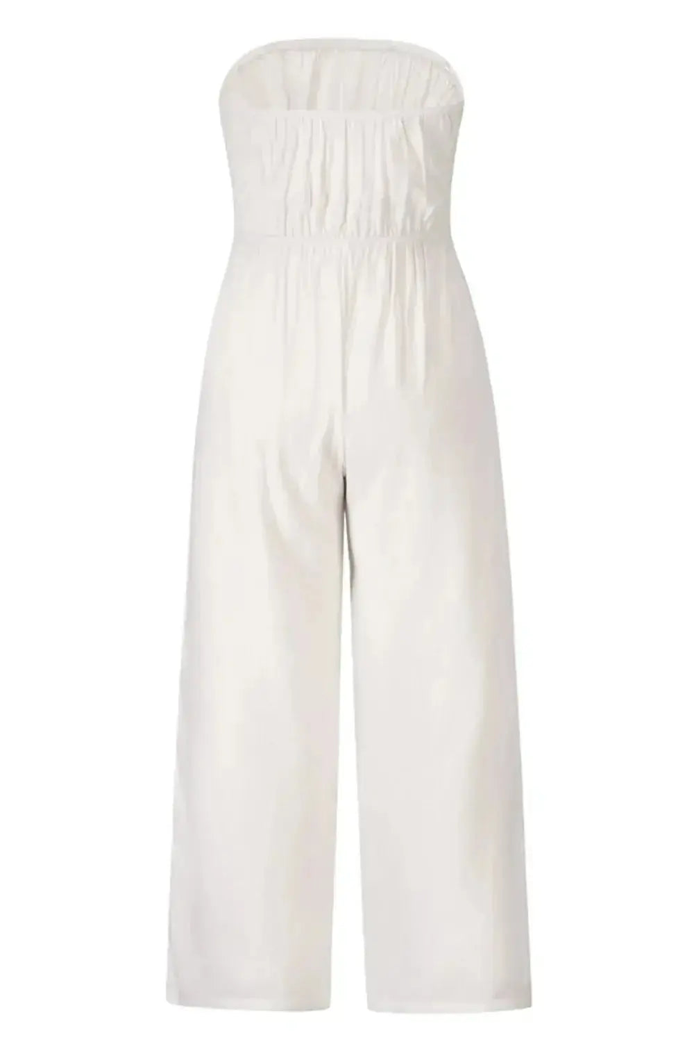 Tied Cutout Tube Wide Leg Jumpsuit - DaisyDrop 