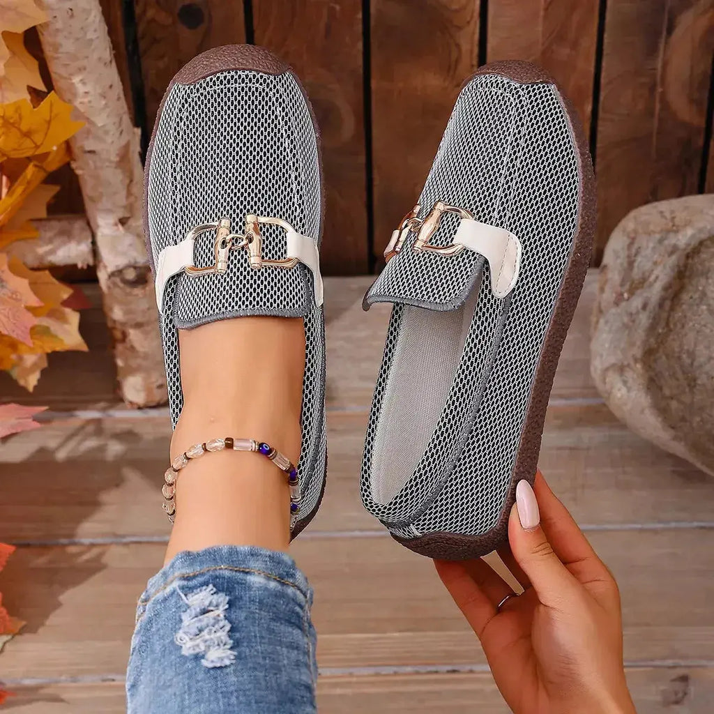 Round Toe Flat Slip-Ons - DaisyDrop 