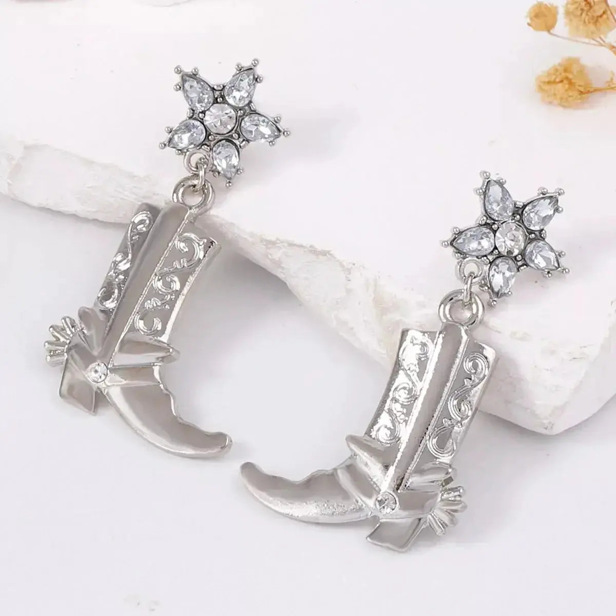 Western Style Boot Dangle Earrings - DaisyDrop 