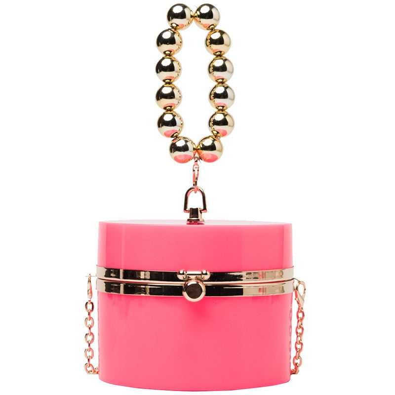 Diamond Acrylic Round Party Clutch Evening Bag