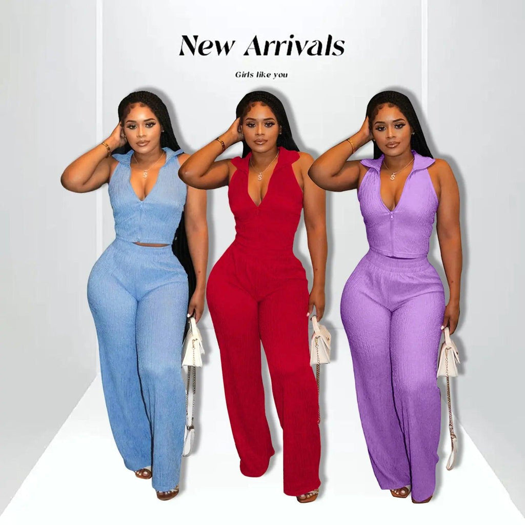 Sleeveless Round Neck Women's Set eprolo