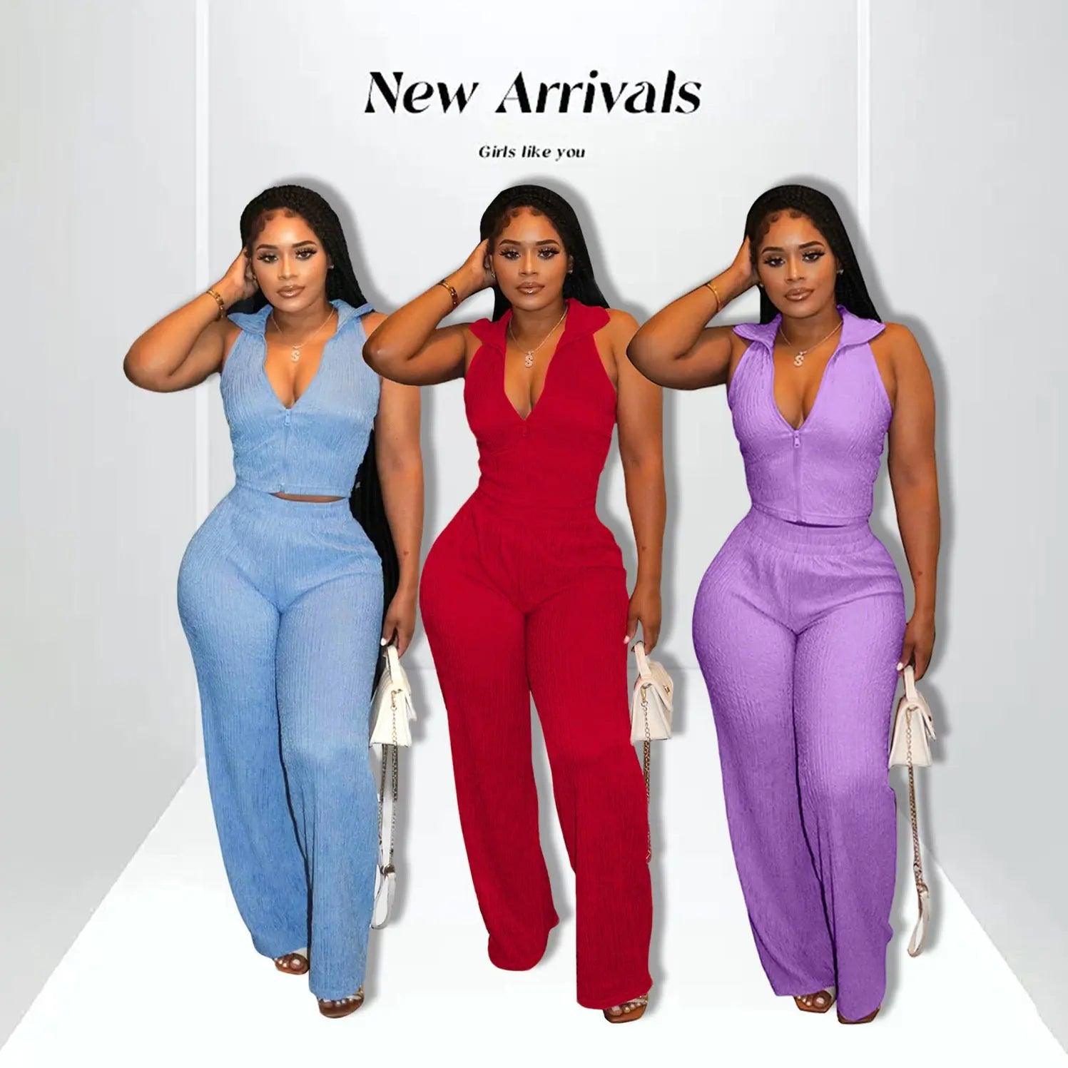 Sleeveless Round Neck Women's Set eprolo