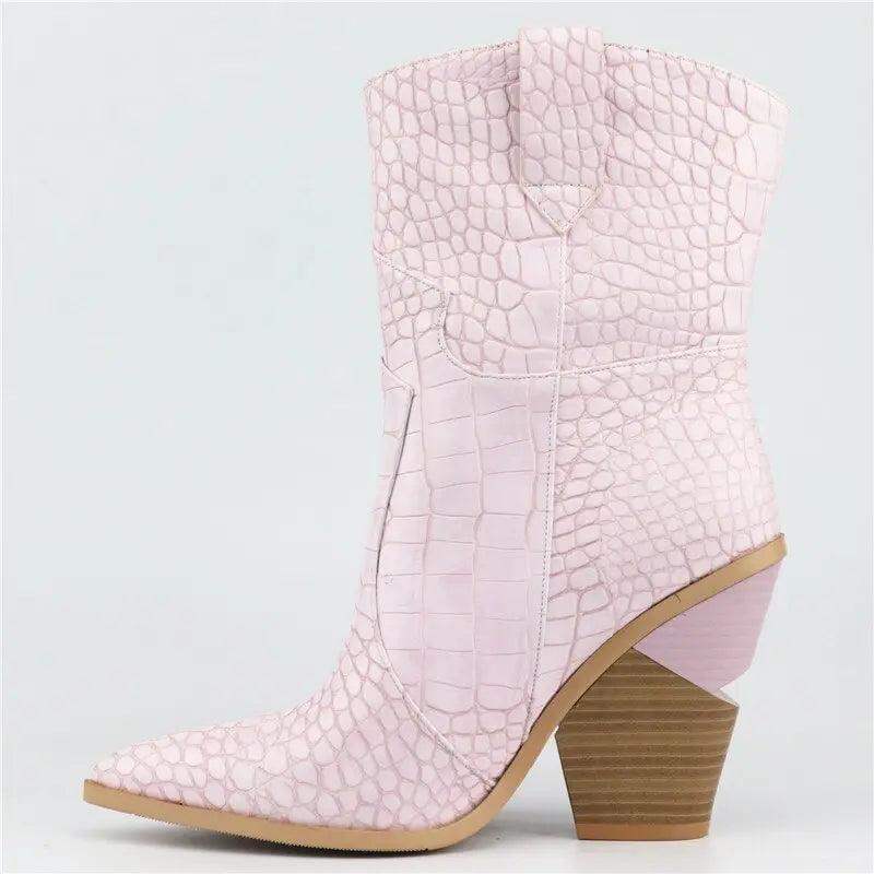 LUCY LEYTE New Stone grain Microfiber Leather women boots eprolo