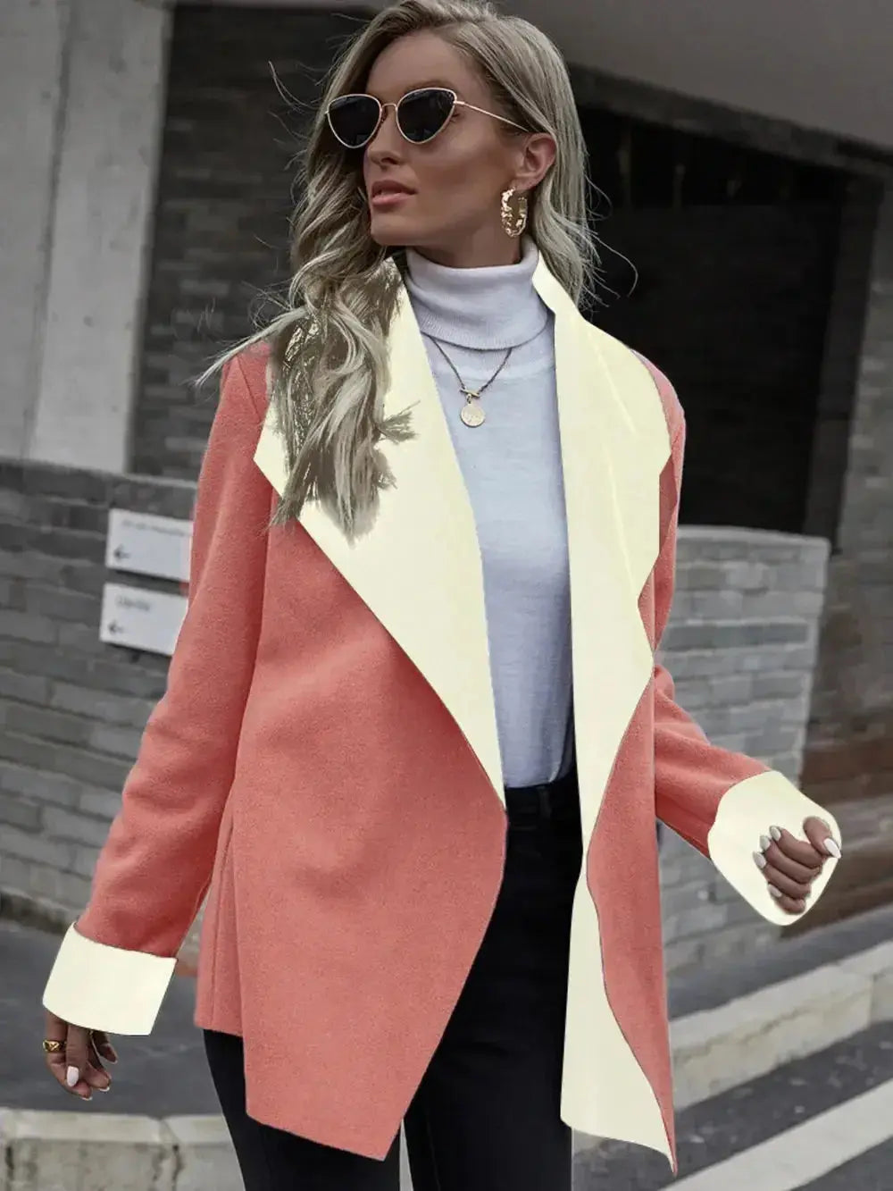 Open Front Long Sleeve Jacket - DaisyDrop 