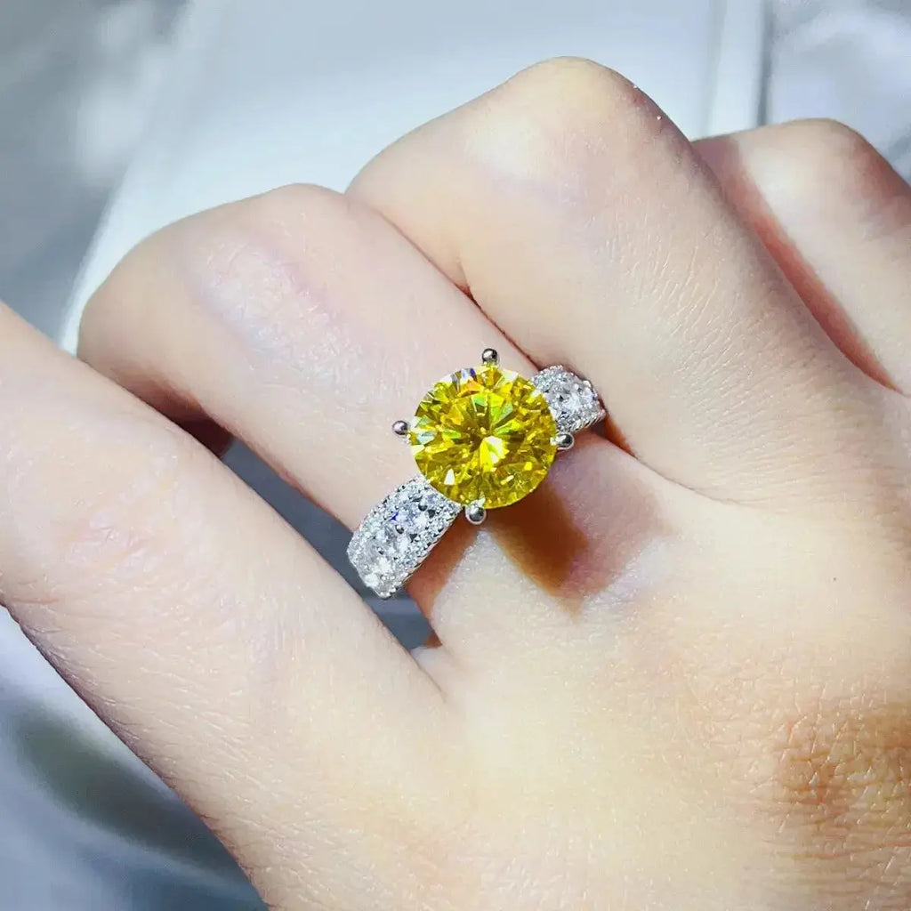 3 Carat Moissanite 925 Sterling Silver Ring - DaisyDrop 