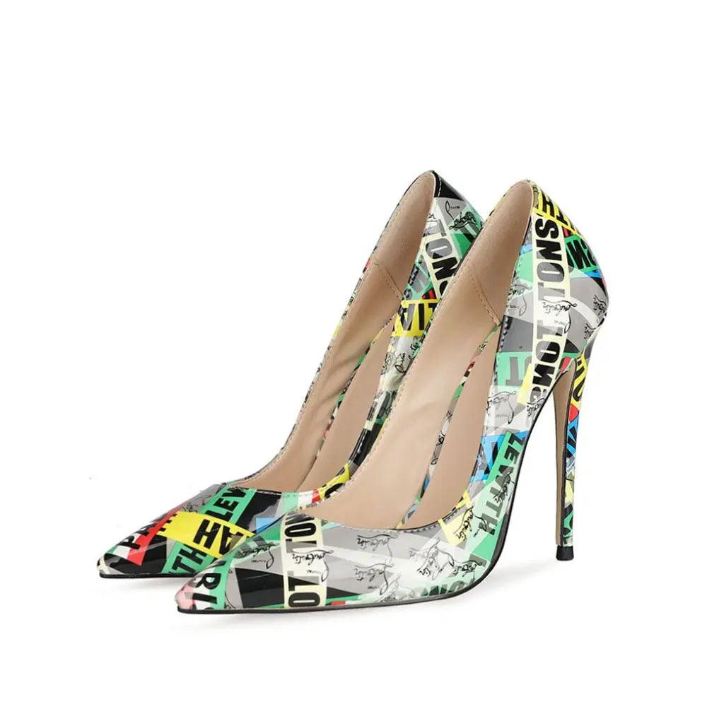 Fashion Sexy Women's White Painted High Heels eprolo