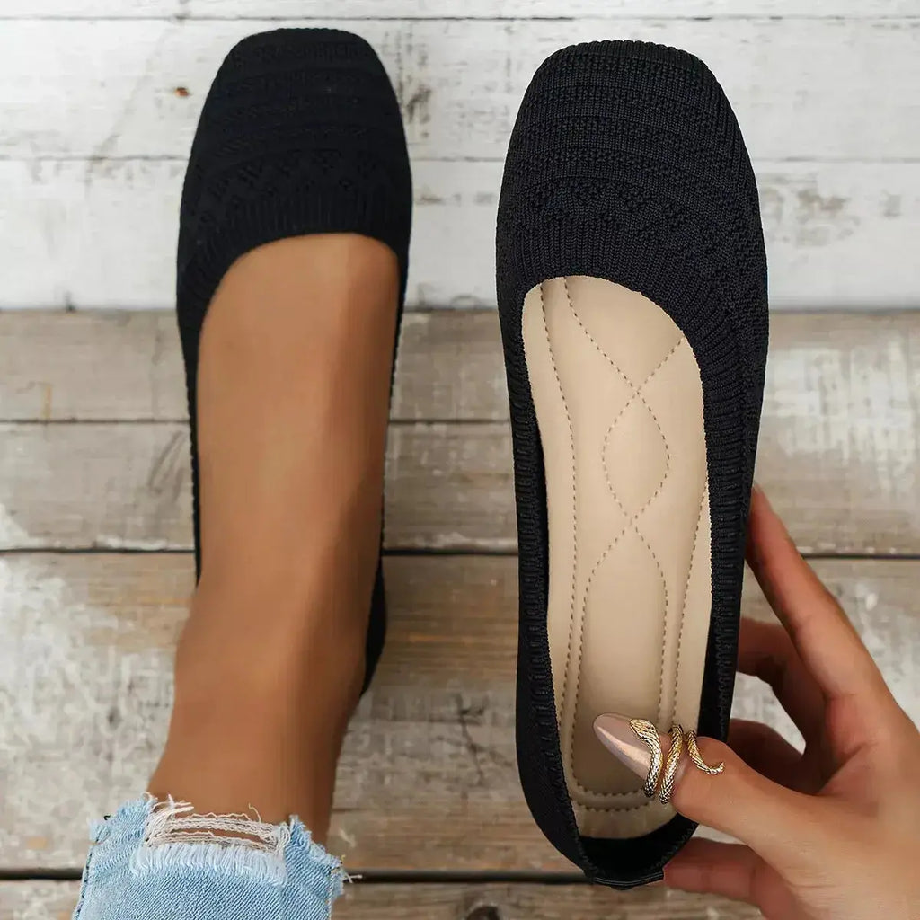 Square Toe Slip-Ons - DaisyDrop 