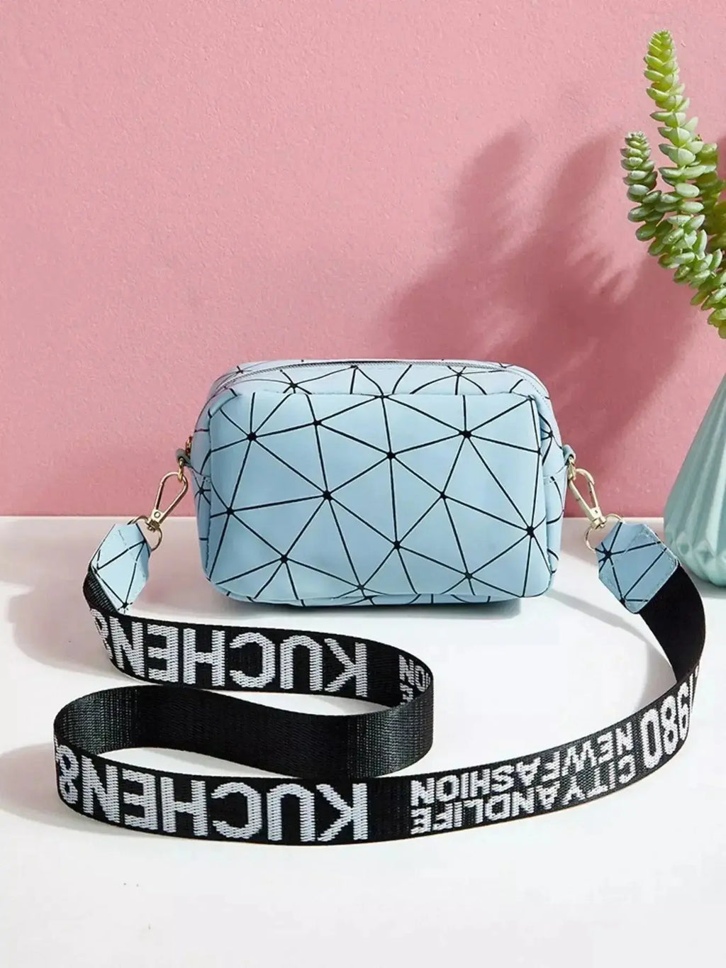 Geometric Pattern Crossbody Bag - DaisyDrop 