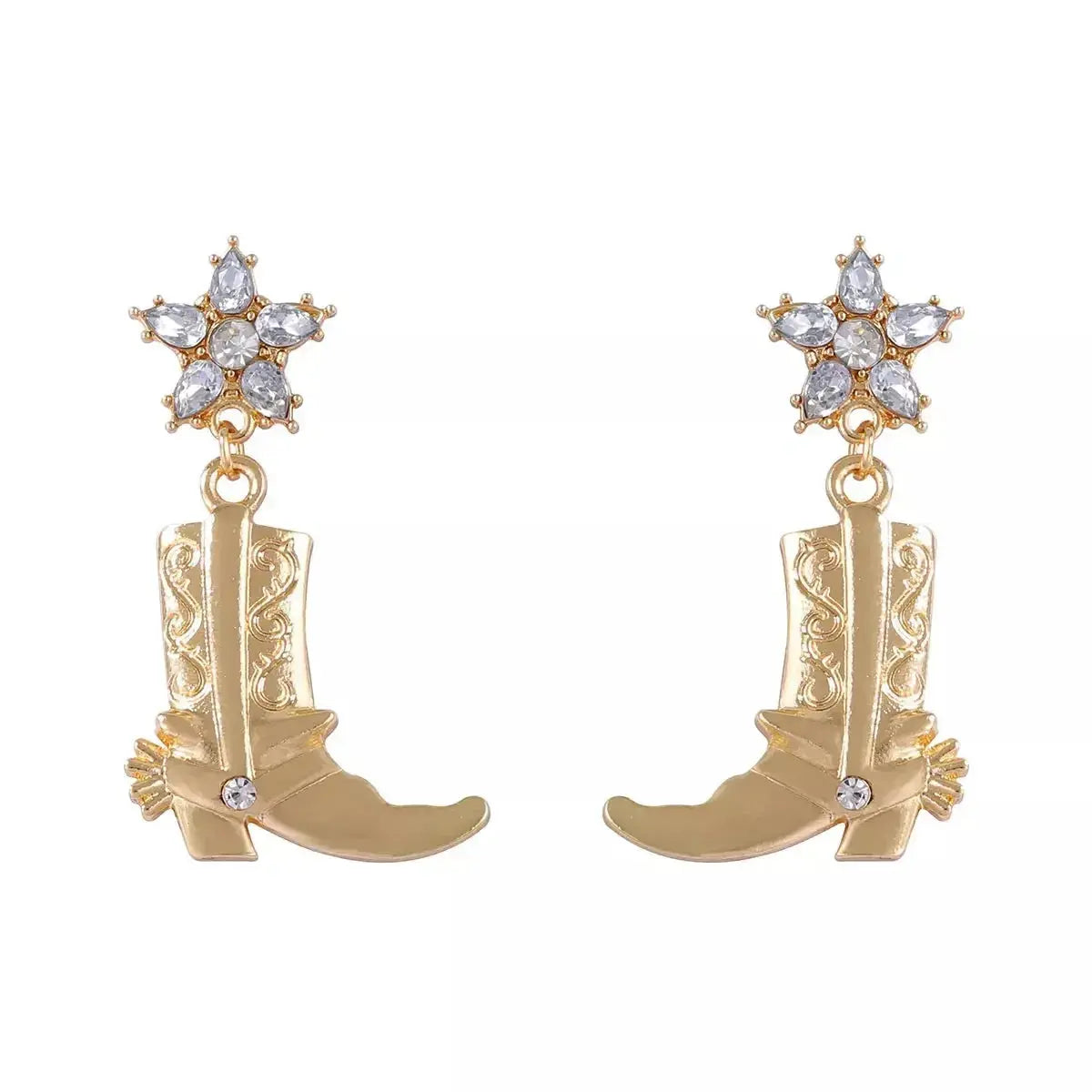 Western Style Boot Dangle Earrings - DaisyDrop 