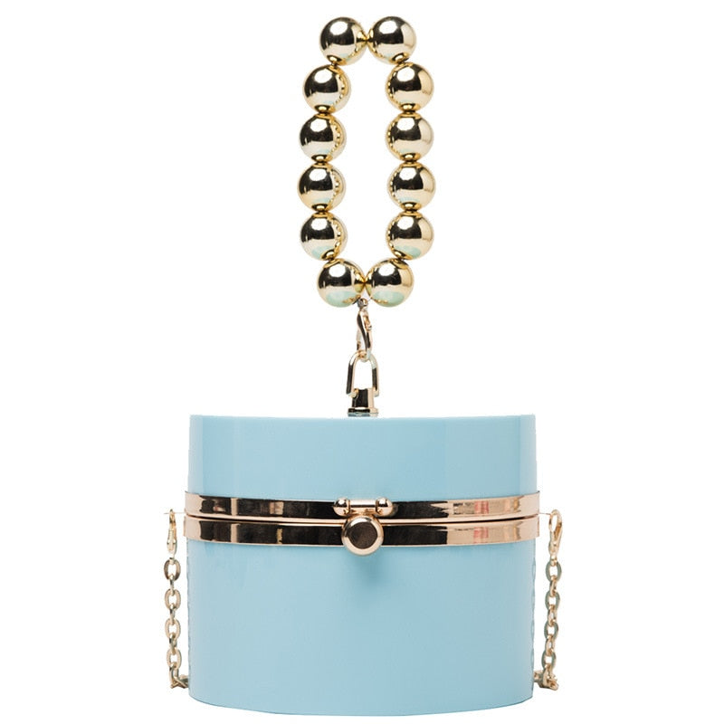 Diamond Acrylic Round Party Clutch Evening Bag
